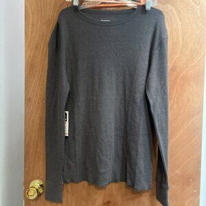 Alpine Swiss Men's size M Gray Thermal Shirt NWT